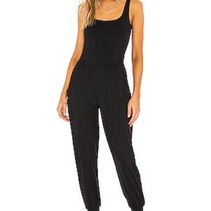 Susana Monaco Black Jumpsuit with Tapered Jogger Pants